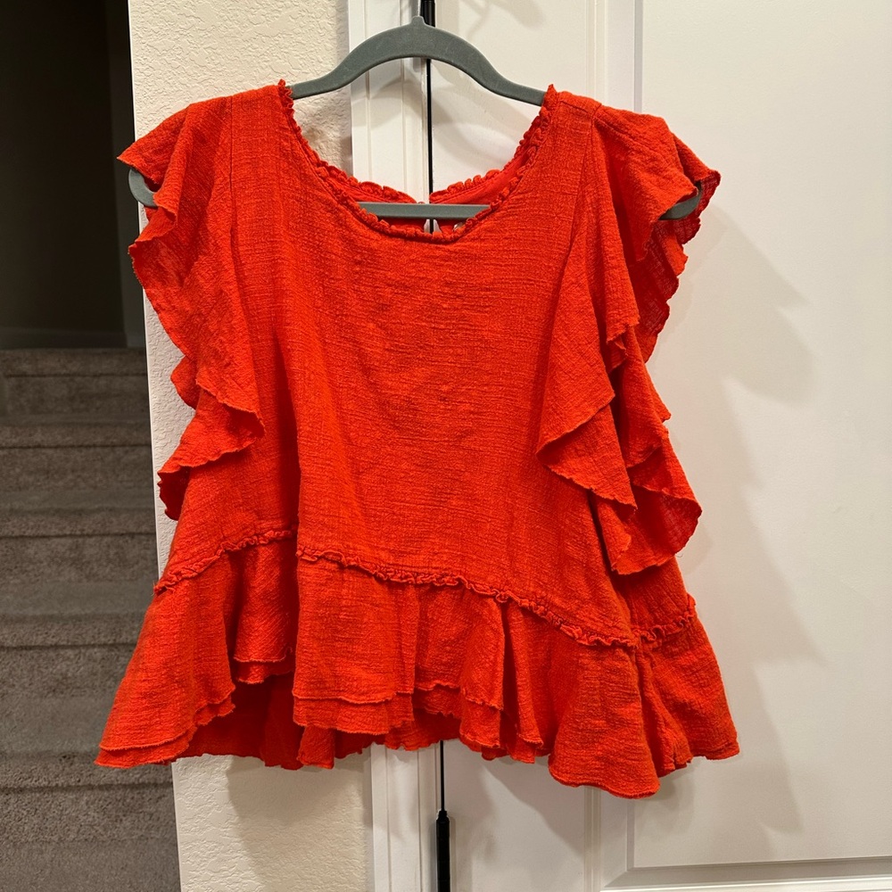 Maeve Anthropologie Ruffle Blouse